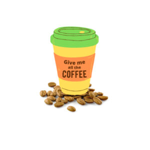 Give me all the coffee (cup) - Mens Classic T Shirt Design