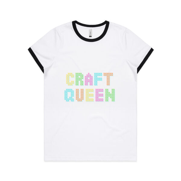 Craft Queen - Womens Ringer Tee Thumbnail